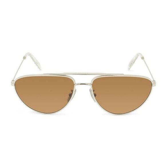 NEW CL40077U 16J CELINE MEN SUNGLASSES OVAL SILVER EYEWEAR - Picture 2 of 4